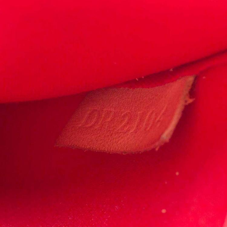 Pre Owned Louis Vuitton Rouge Grenadine Monogram Vernis Brea MM Bag