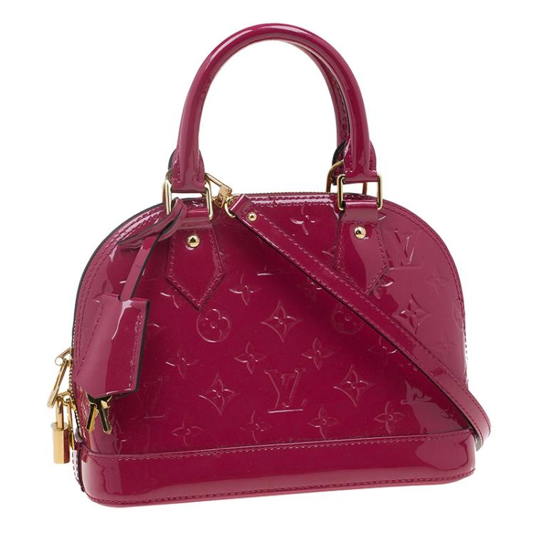 Pre Owned Louis Vuitton Amethyste Monogram Vernis Alma BB Bag