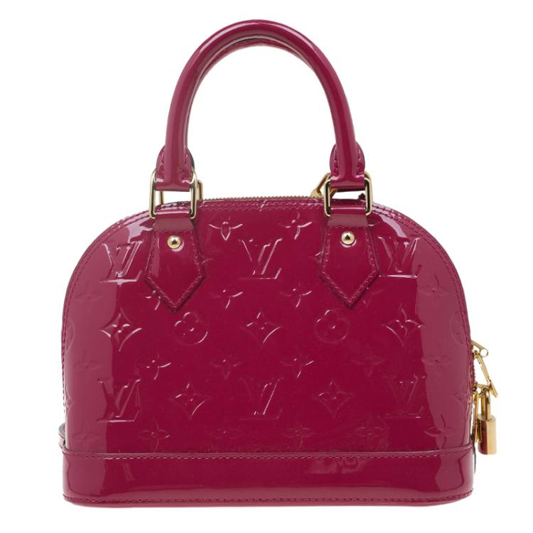 Pre Owned Louis Vuitton Amethyste Monogram Vernis Alma BB Bag