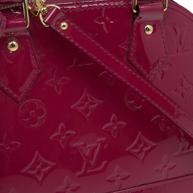 Pre Owned Louis Vuitton Amethyste Monogram Vernis Alma BB Bag