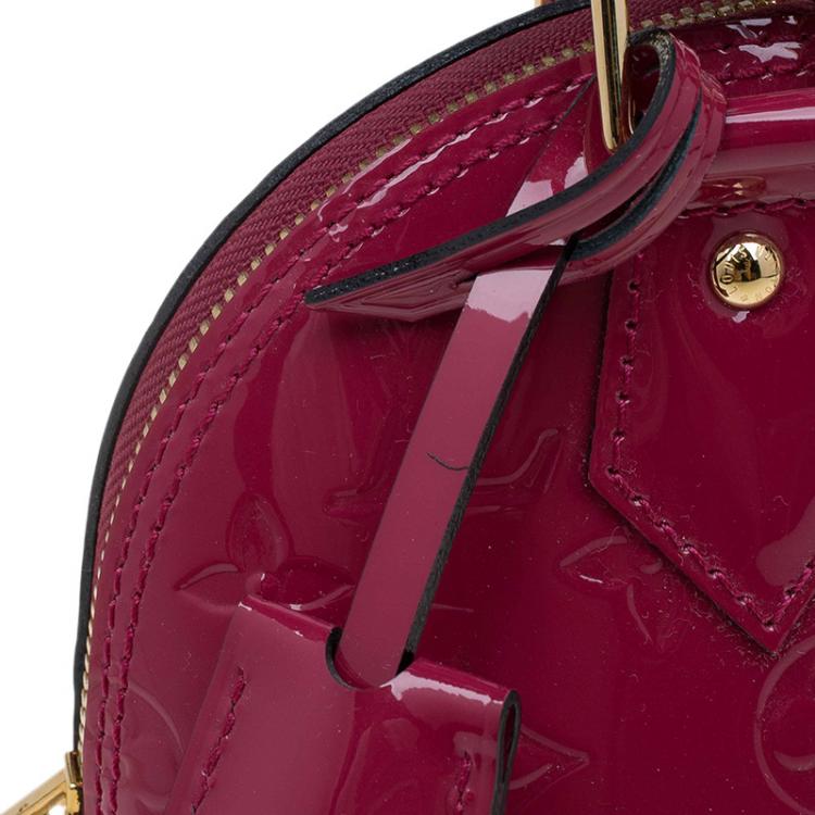 Pre Owned Louis Vuitton Amethyste Monogram Vernis Alma BB Bag
