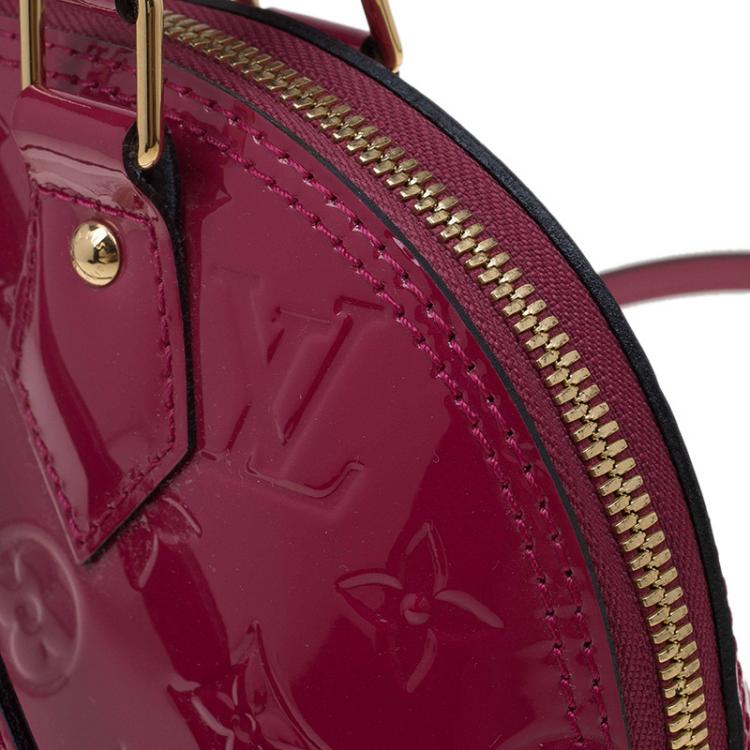 Pre Owned Louis Vuitton Amethyste Monogram Vernis Alma BB Bag