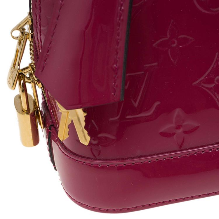Pre Owned Louis Vuitton Amethyste Monogram Vernis Alma BB Bag