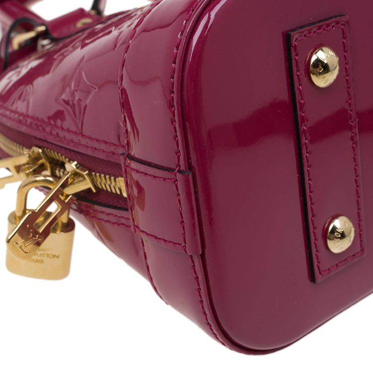 Pre Owned Louis Vuitton Amethyste Monogram Vernis Alma BB Bag
