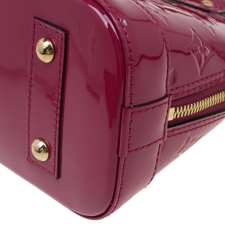 Pre Owned Louis Vuitton Amethyste Monogram Vernis Alma BB Bag
