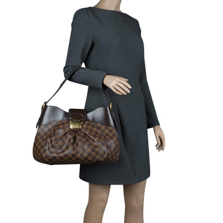 Louis Vuitton Sistina MM Damier Ebene Canvas Shoulder Bag