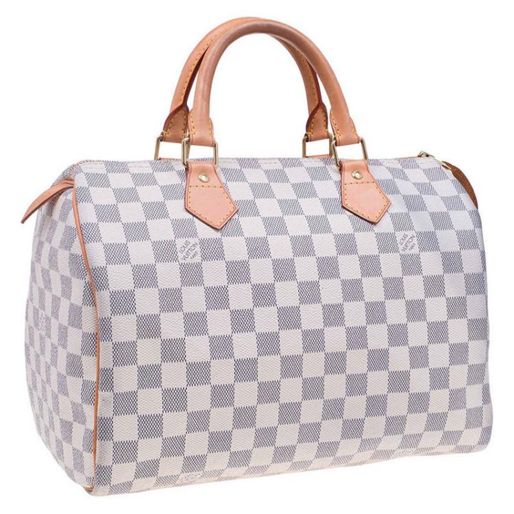 Pre Owned Louis Vuitton Damier Azur Canvas Speedy 30 bag