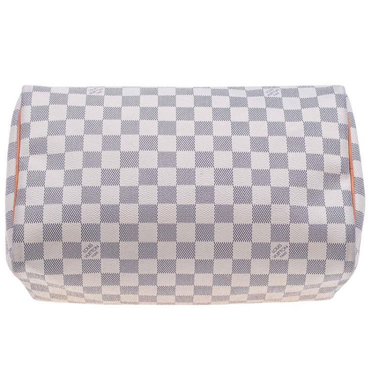 Pre Owned Louis Vuitton Damier Azur Canvas Speedy 30 bag