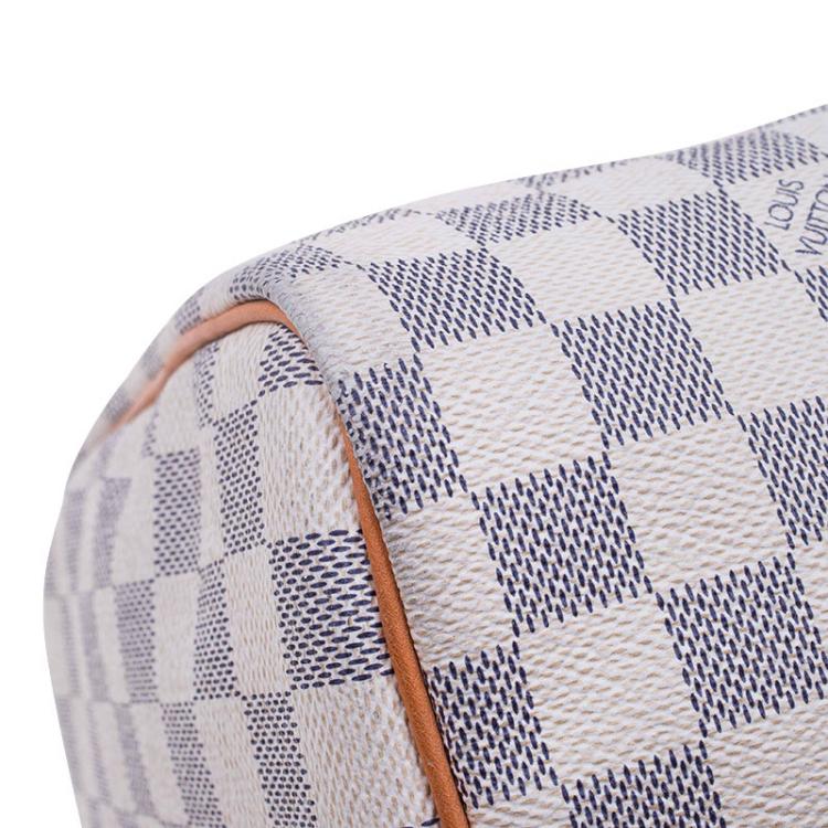 Pre Owned Louis Vuitton Damier Azur Canvas Speedy 30 bag
