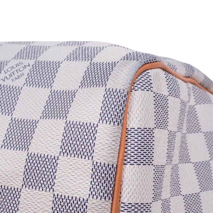 Pre Owned Louis Vuitton Damier Azur Canvas Speedy 30 bag