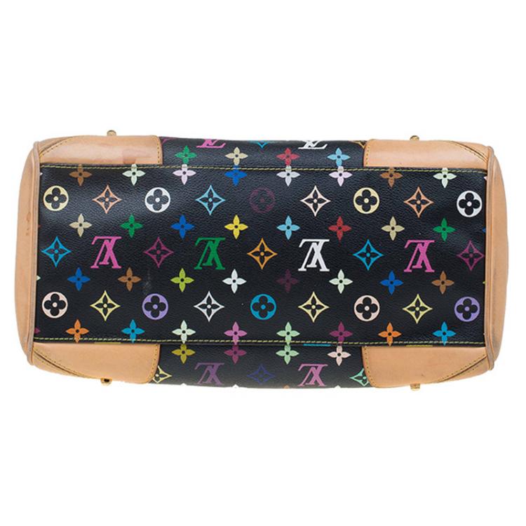 Pre Owned Louis Vuitton Black Multicolore Monogram Canvas Claudia Bag