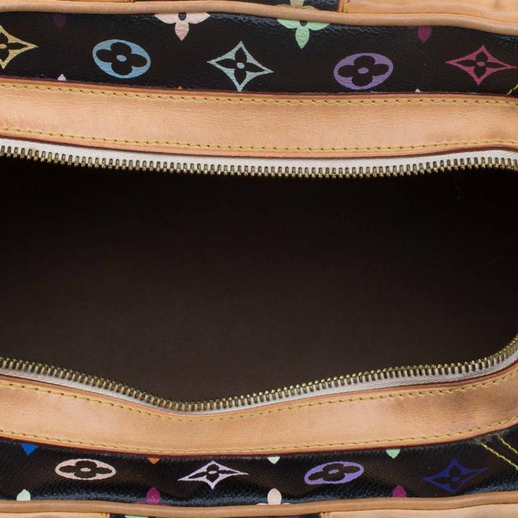 Pre Owned Louis Vuitton Black Multicolore Monogram Canvas Claudia Bag