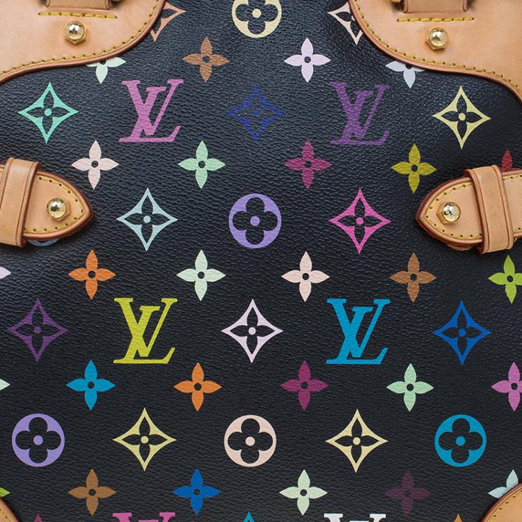 Pre Owned Louis Vuitton Black Multicolore Monogram Canvas Claudia Bag