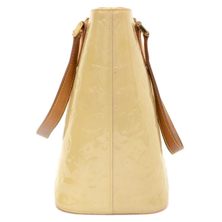 Pre Owned Louis Vuitton Noisette Monogram Vernis Houston Bag