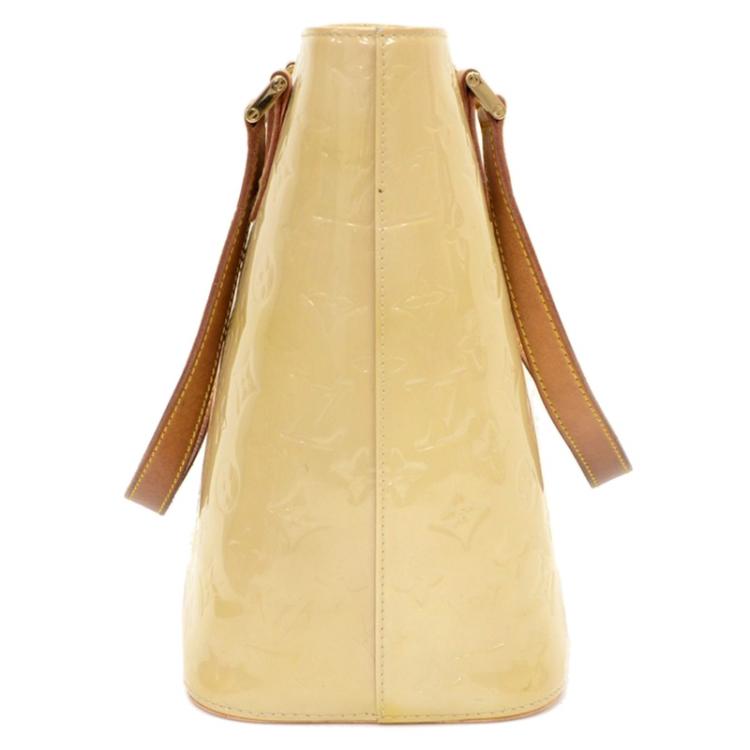 Pre Owned Louis Vuitton Noisette Monogram Vernis Houston Bag