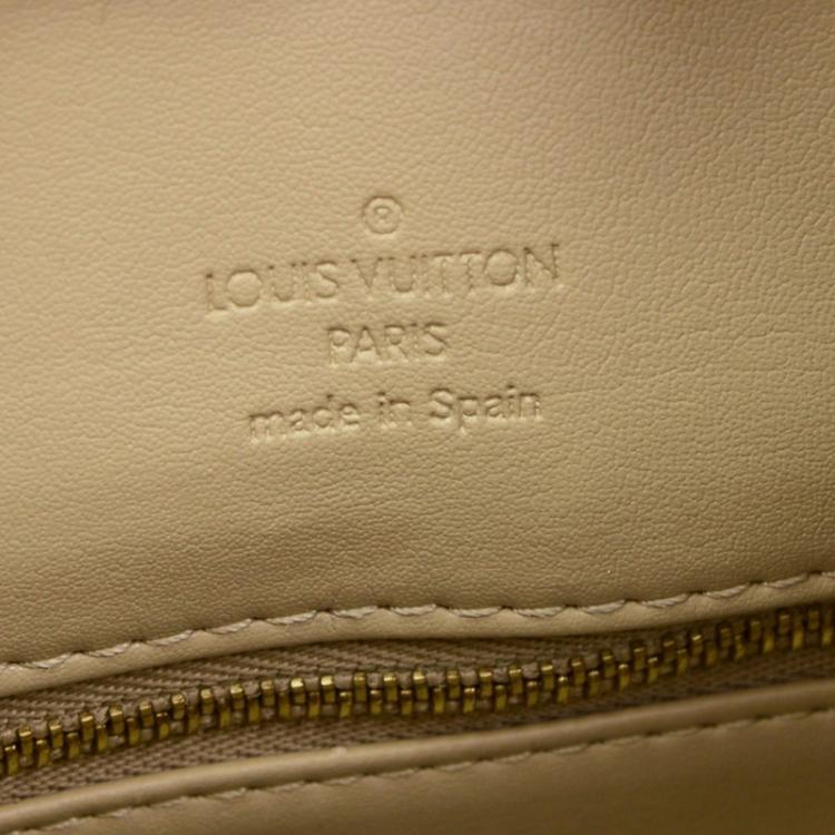 Pre Owned Louis Vuitton Noisette Monogram Vernis Houston Bag