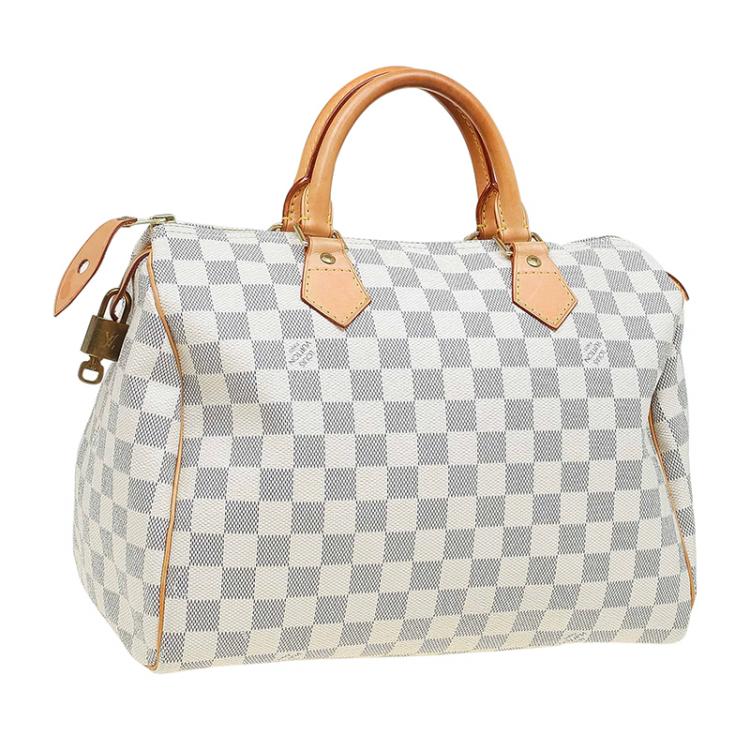 Pre Owned Louis Vuitton Damier Azur Canvas Speedy 30 Bag