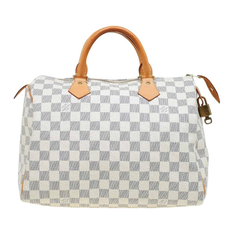 Pre Owned Louis Vuitton Damier Azur Canvas Speedy 30 Bag