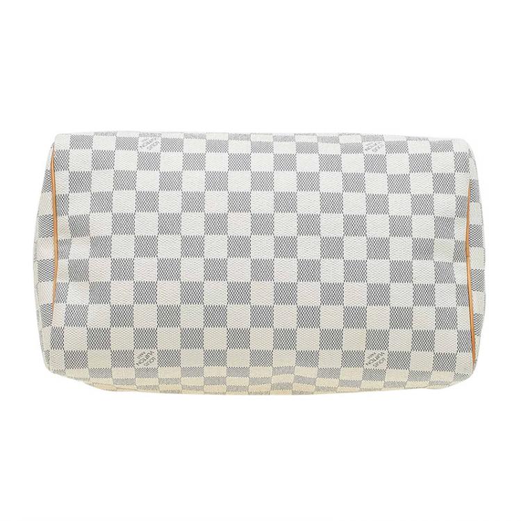 Pre Owned Louis Vuitton Damier Azur Canvas Speedy 30 Bag