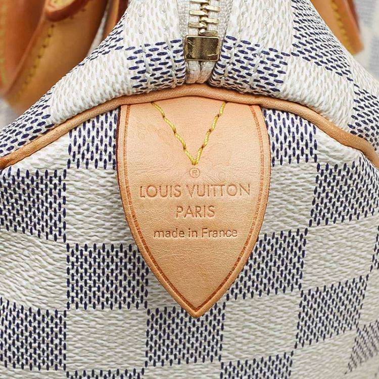 Pre Owned Louis Vuitton Damier Azur Canvas Speedy 30 Bag