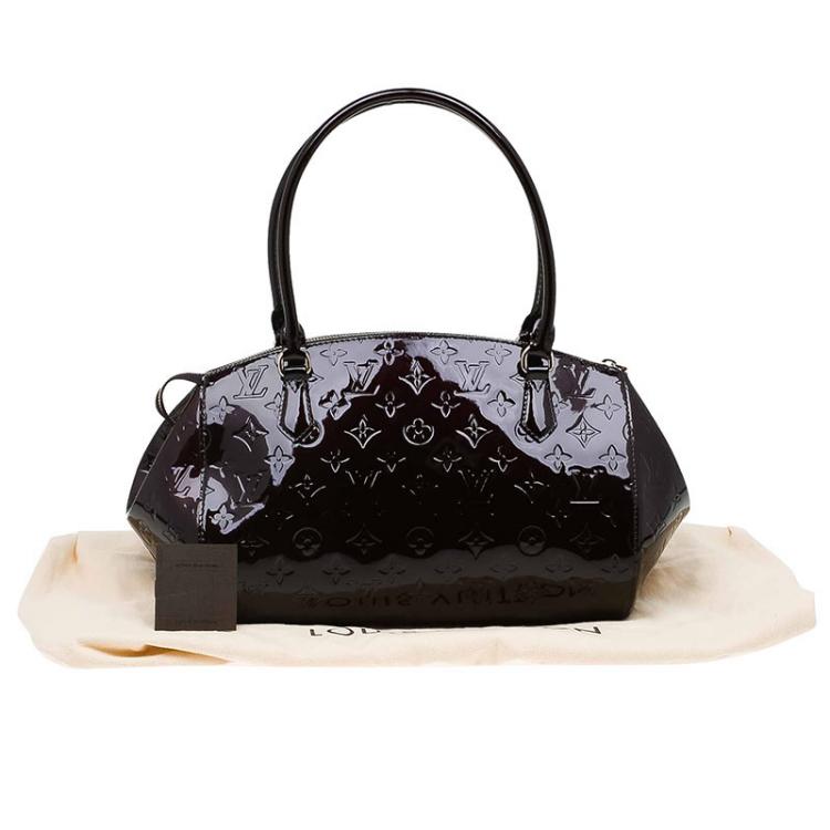 Pre Owned Louis Vuitton Amarante Monogram Vernis Sherwood GM Bag