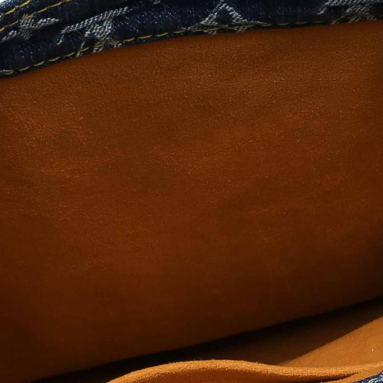 Pre Owned Louis Vuitton Blue Monogram Denim Sac Plat Bag
