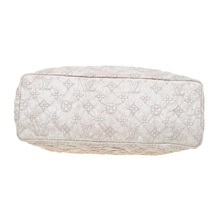 Pre Owned Louis Vuitton Ecru Monogram Leather Limited Edition Olympe Nimbus Cirrus Bag