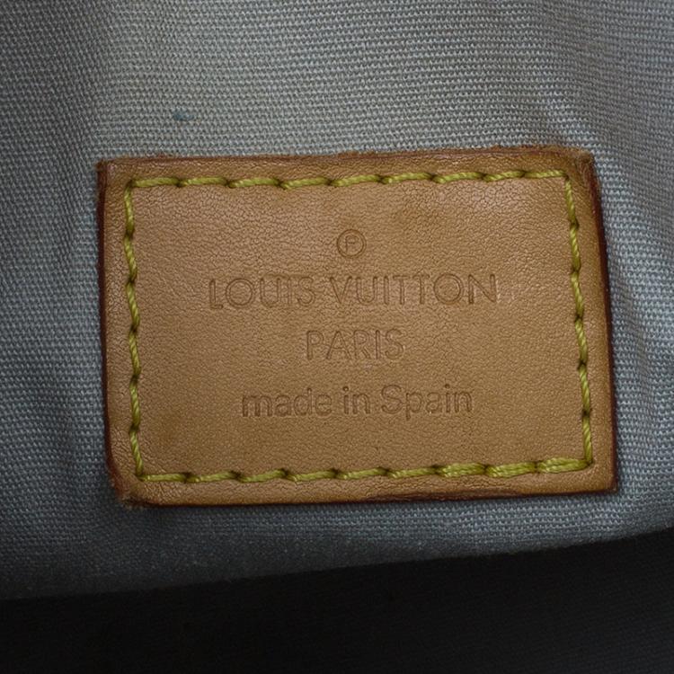 Pre Owned Louis Vuitton Cream Monogram Vernis Mallory Square Bag