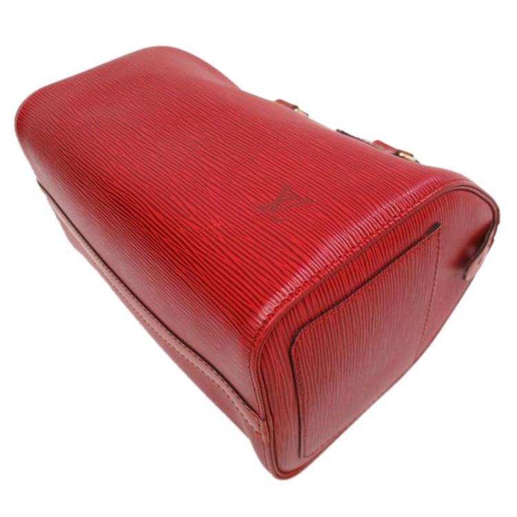 Pre Owned Louis Vuitton Red Epi Leather Speedy 25