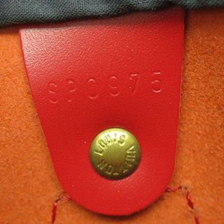 Pre Owned Louis Vuitton Red Epi Leather Speedy 25