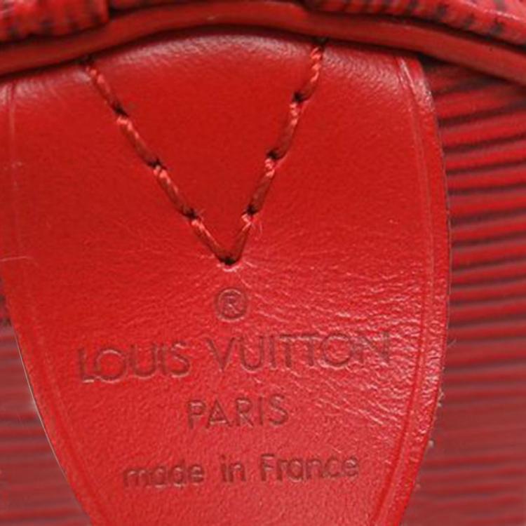 Pre Owned Louis Vuitton Red Epi Leather Speedy 25