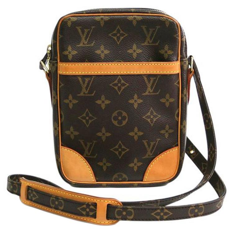 Louis Vuitton Brown Coated Canvas Whipstitching Monogram Tote Bag
