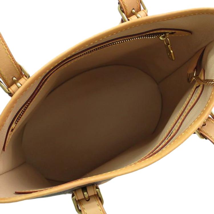 Pre Owned Louis Vuitton Monogram Canvas Petit Bucket Bag with Accessory Pouch