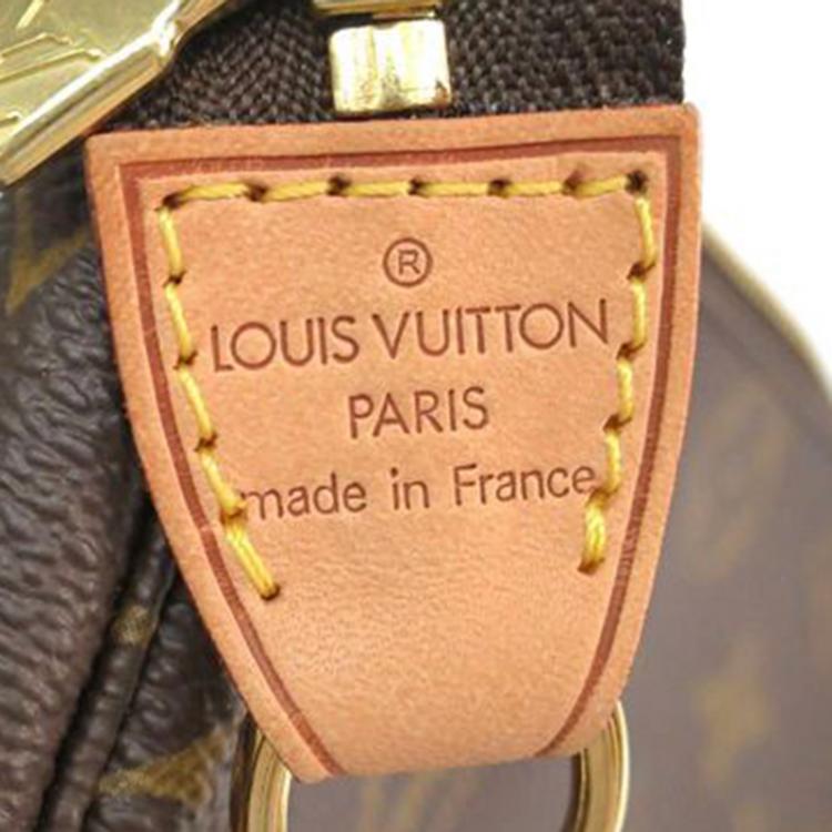 Pre Owned Louis Vuitton Monogram Canvas Petit Bucket Bag with Accessory Pouch