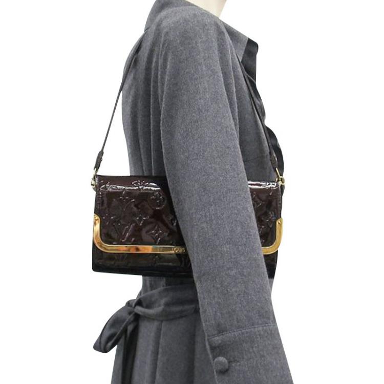 Louis Vuitton Amarante Monogram Vernis Rossmore MM clutch bag