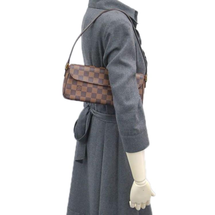 Louis Vuitton Recoleta Brown Canvas Shoulder Bag (Pre-Owned)