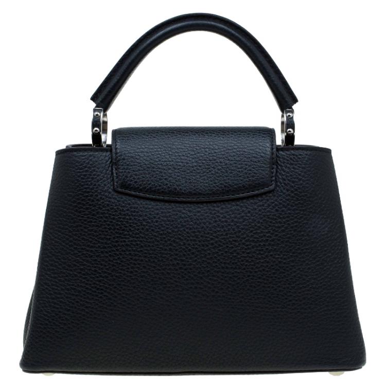 Pre Owned Louis Vuitton Black Taurillon Leather Capucines BB Bag