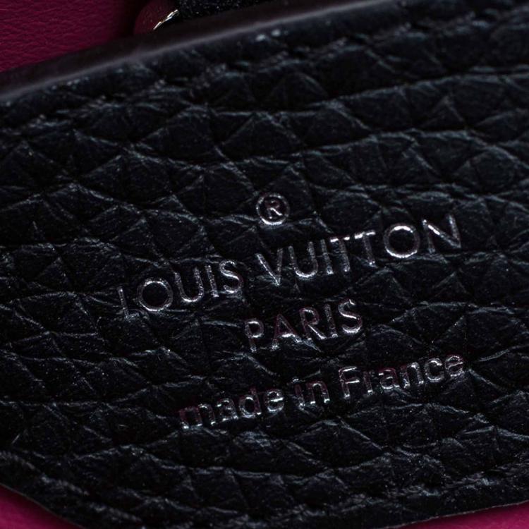Pre Owned Louis Vuitton Black Taurillon Leather Capucines BB Bag