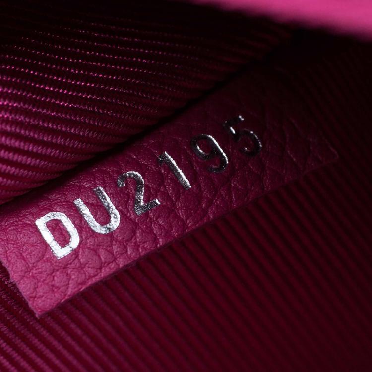 Pre Owned Louis Vuitton Burgundy/Red Leather Lockme II Bag