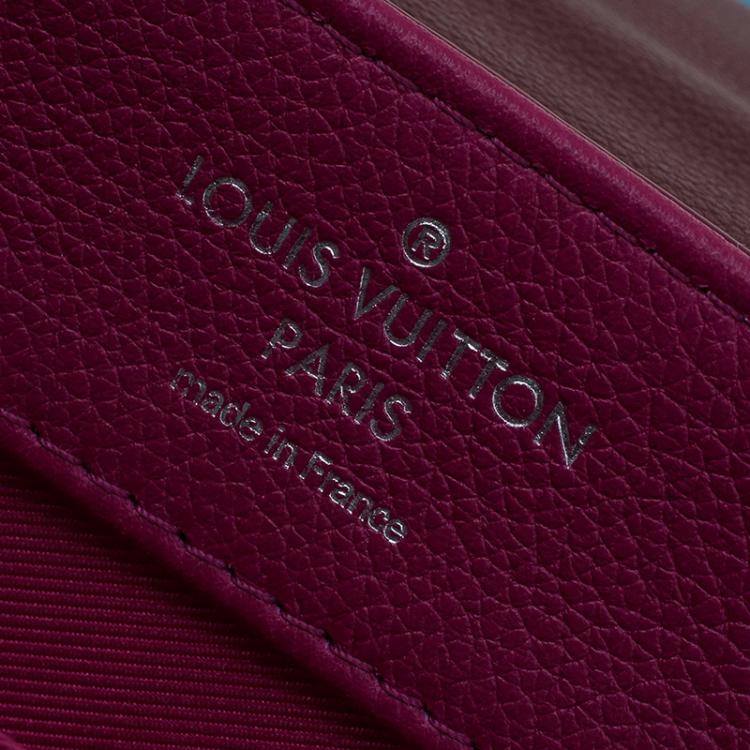 Pre Owned Louis Vuitton Burgundy/Red Leather Lockme II Bag
