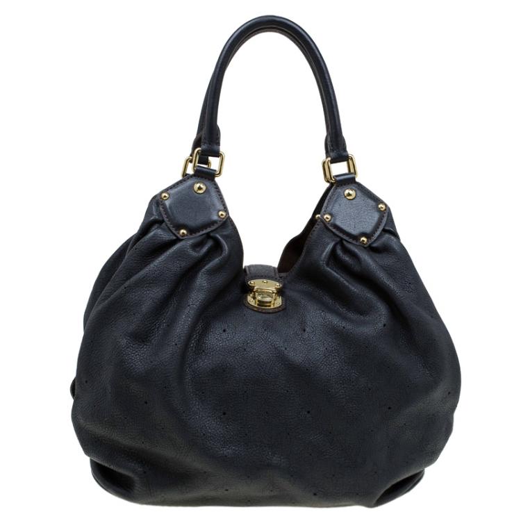 Louis Vuitton Black Mahina Large Bag Preloved For Sale at 1stDibs
