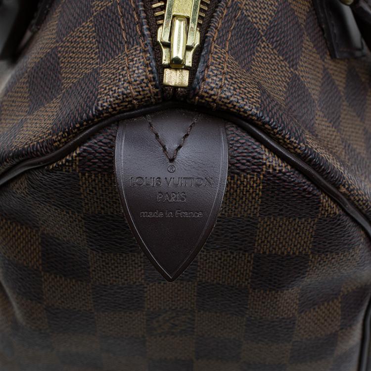 Pre Owned Louis Vuitton Damier Ebene Canvas Speedy 25 Bag