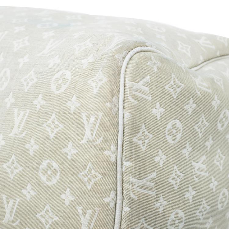 Pre Owned Louis Vuitton Dune Monogram Mini Lin Speedy 30 Bag