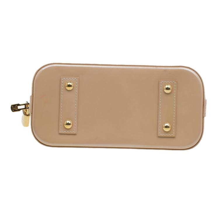 Pre Owned Louis Vuitton Citrine Monogram Vernis Alma BB Bag