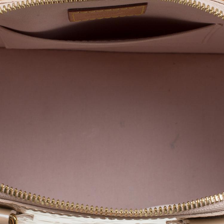 Pre Owned Louis Vuitton Citrine Monogram Vernis Alma BB Bag