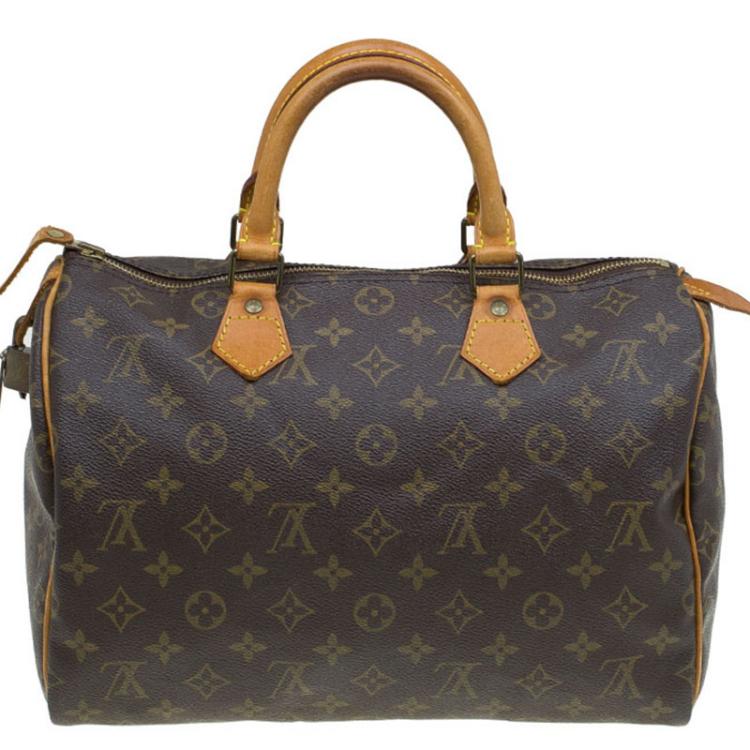 Pre Owned Louis Vuitton Monogram Canvas Speedy 30 Bag