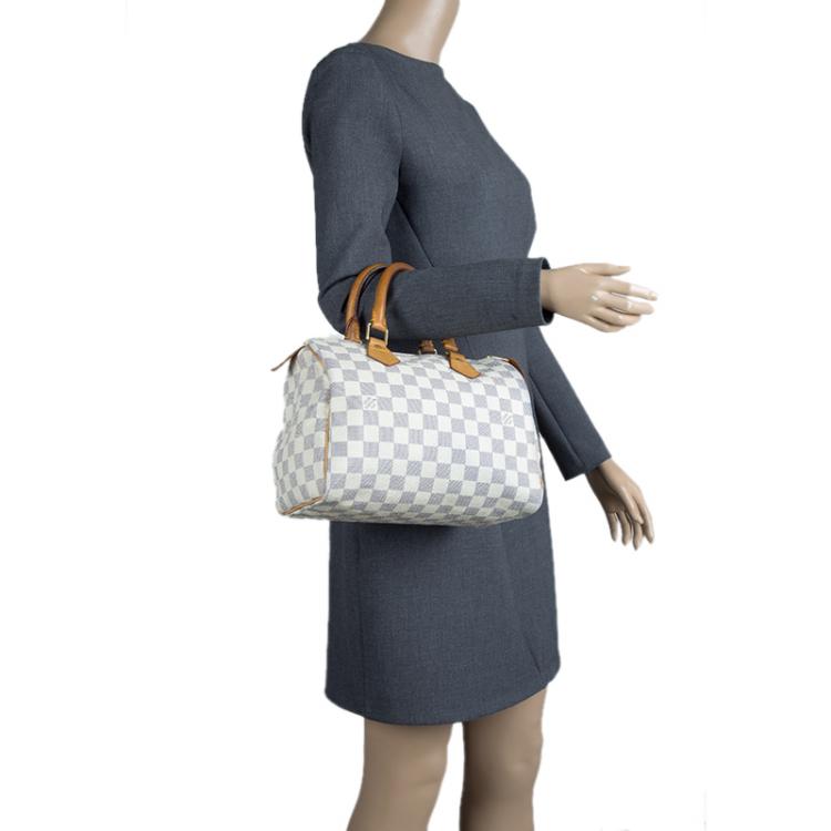 Pre Owned Louis Vuitton Damier Azur Canvas Speedy 25