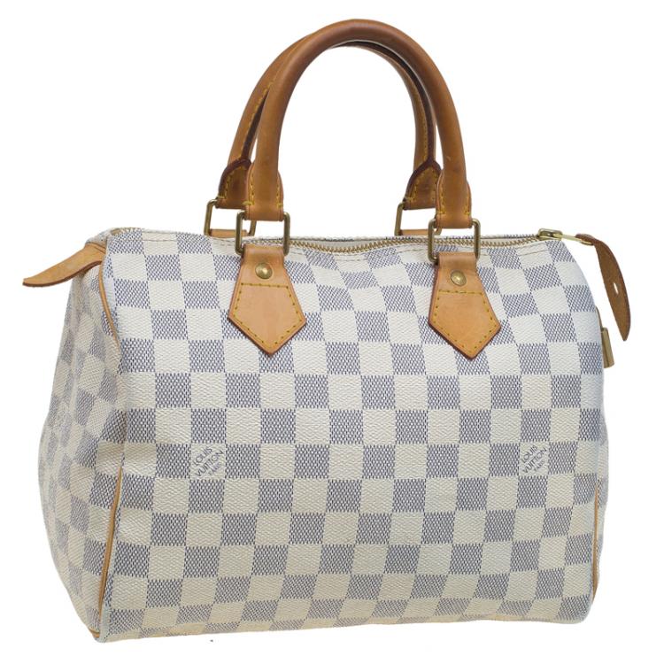 Pre Owned Louis Vuitton Damier Azur Canvas Speedy 25