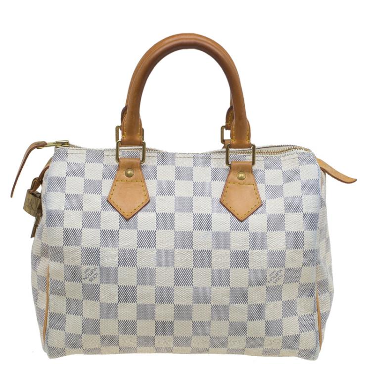 Pre Owned Louis Vuitton Damier Azur Canvas Speedy 25