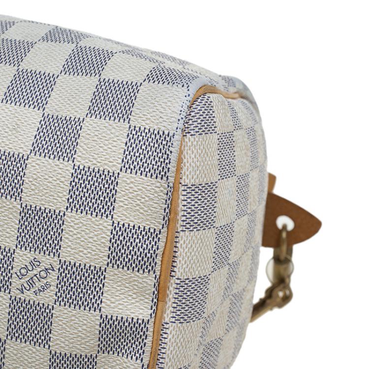 Pre Owned Louis Vuitton Damier Azur Canvas Speedy 25